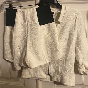 Material Girl High Waist Black and Cream Shorts SizeM
